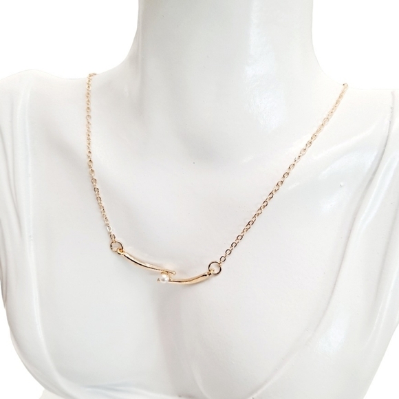 Gold Dainty Pearl‎ Pendant Necklace Minimalist Boho Chain Layering Jewelry New - Picture 6 of 13